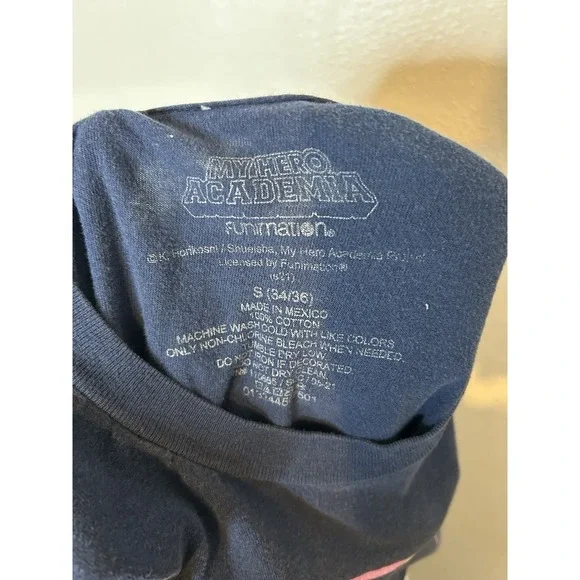 My Hero Academia Shirt Small Navy Blue Deku Froppy Funimation Anime Graphic Tee - Picture 3 of 4